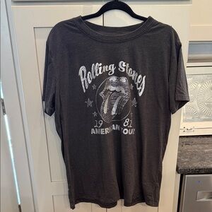 the Rolling Stones Charcoal Gray Graphic Tee
